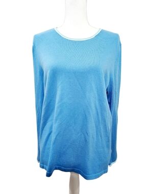 J. McLaughlin Crewneck Light Blue Sweater XL